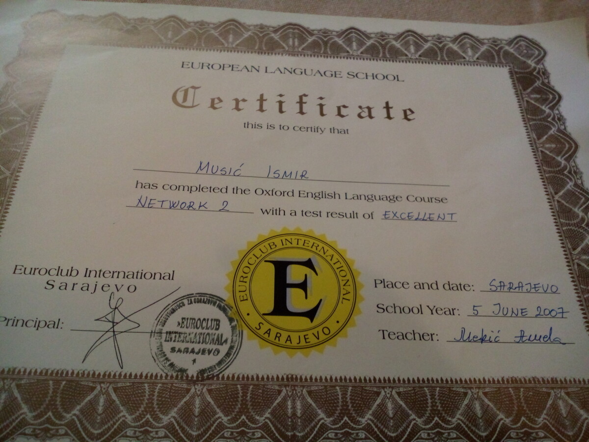 Certificate