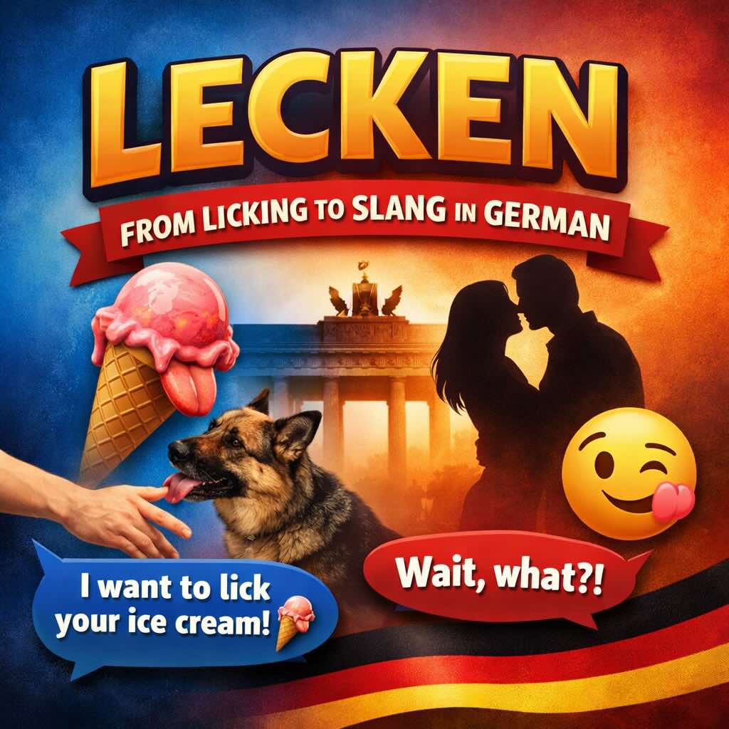 Lecken: From Licking to Slang in German